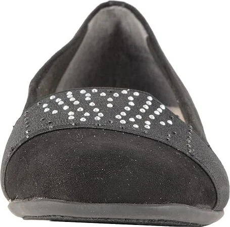 Trotters Samantha Women's Slip on Shoes Black Microfiber/Elastic : 7 N (AA), Suede - Image 6