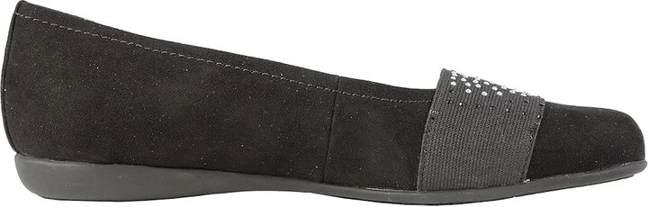 Trotters Samantha Women's Slip on Shoes Black Microfiber/Elastic : 7 N (AA), Suede - Image 8