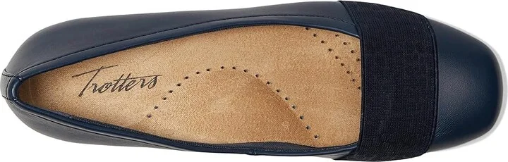 Trotters Samantha Women's Slip on Shoes Navy Veg/Croco Gore : 6.5 N (AA) - Image 2