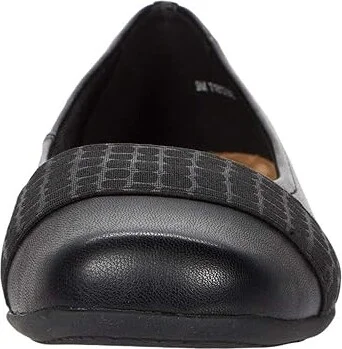 Trotters Samantha Women's Slip on Shoes Super Soft Vegan Leather/ Croco Print Elastic (Black) : 7 N (AA), Synthetic - Image 5