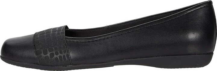 Trotters Samantha Women's Slip on Shoes Super Soft Vegan Leather/ Croco Print Elastic (Black) : 7 N (AA), Synthetic - Image 6