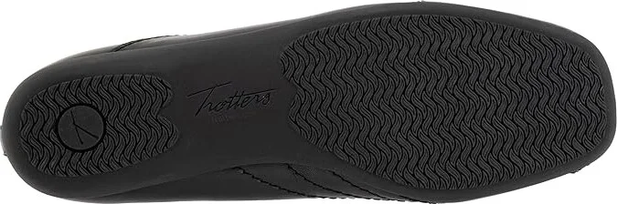 Trotters Sasha Women's Flat Shoes Black : 7.5 W (D), Leather - Image 3