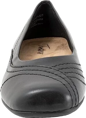 Trotters Sasha Women's Flat Shoes Black : 7.5 W (D), Leather - Image 5