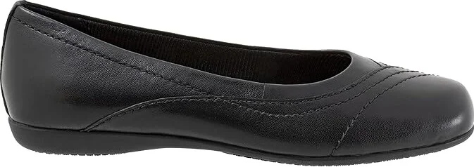Trotters Sasha Women's Flat Shoes Black : 7.5 W (D), Leather - Image 7