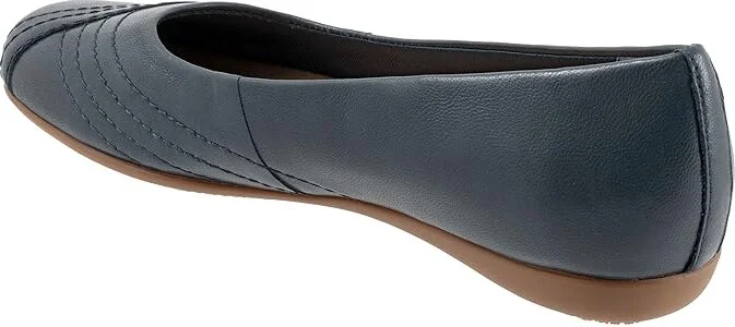 Trotters Sasha Women's Flat Shoes Navy : 5.5 M (B), Leather - Image 4