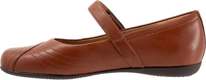 Trotters Sherese Women's Flat Shoes Luggage : 9.5 W (D), Leather/Polyester - Image 6