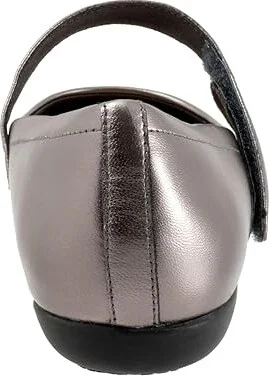 Trotters Sherese Women's Flat Shoes Pewter : 10 WW (EE), Leather/Polyester - Image 4