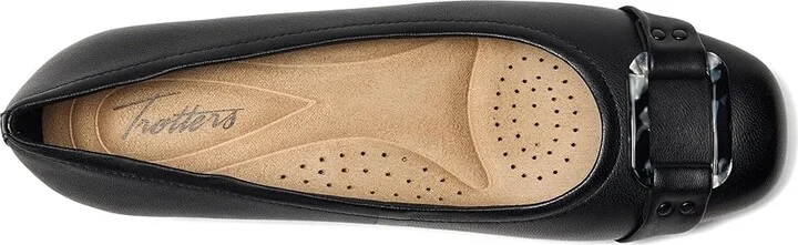 Trotters Sizzle Signature Women's Flat Shoes Black/Black : 9 M (B), Patent Leather - Image 2