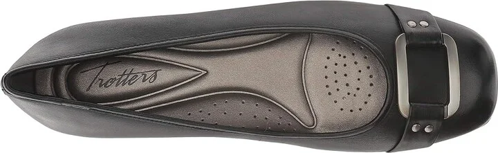 Trotters Sizzle Signature Women's Flat Shoes Black Soft Burnished Leather : 11 SS (4A) - Image 3