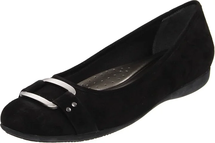 Trotters Sizzle Signature Women's Flat Shoes Black Suede : 7 N (AA) - Image 2