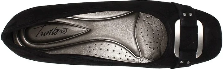 Trotters Sizzle Signature Women's Flat Shoes Black Suede : 7 N (AA) - Image 3