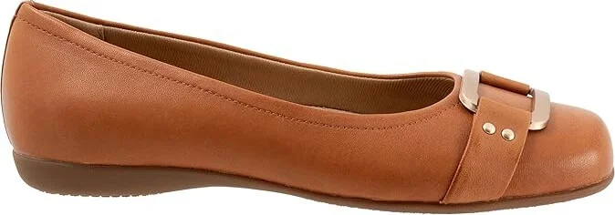 Trotters Sizzle Signature Women's Flat Shoes Luggage : 6 WW (EE) - Image 7