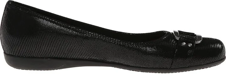 Trotters Sizzle Women's Dress Flat Shoes Black Patent Suede Lizard Leather : 6.5 N (AA), Patent Leather - Image 8