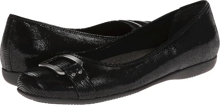 Black Patent Suede Lizard Leather