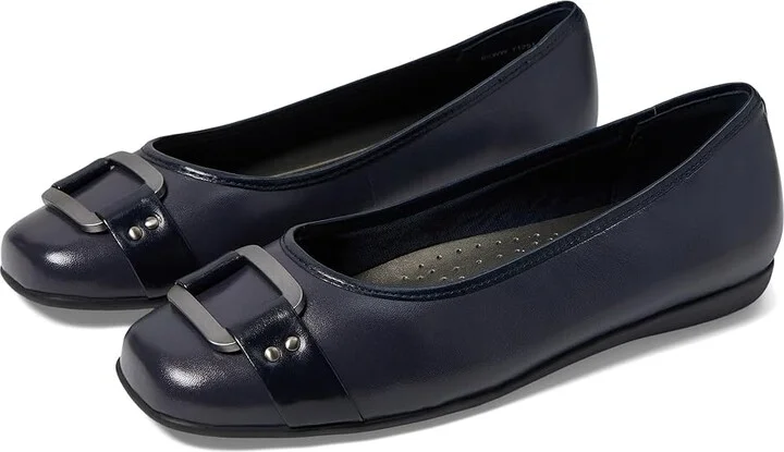 Trotters Sizzle Women's Dress Flat Shoes Navy Smooth : 10.5 N (AA), Leather