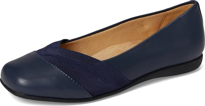 Trotters Stella Women's Flat Shoes Navy : 12 W (D) - Image 5