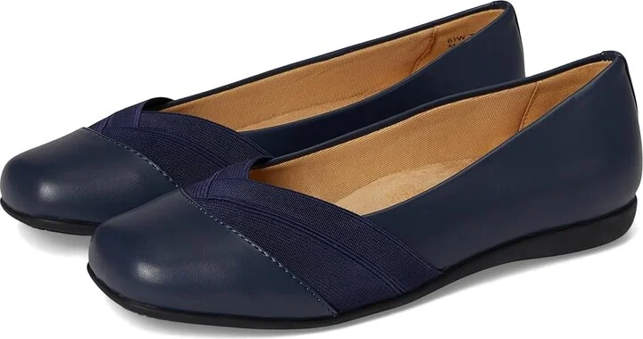 Trotters Stella Women's Flat Shoes Navy : 12 W (D)