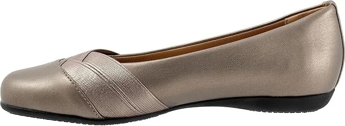 Trotters Stella Women's Flat Shoes Pewter : 9 WW (EE) - Image 5