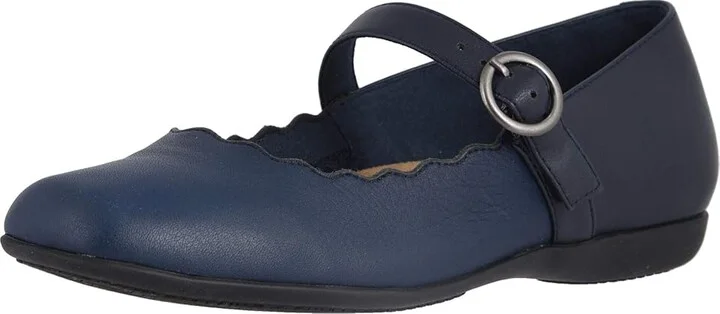 Trotters Sugar Women's Flat Shoes Navy : 9.5 N (AA), Leather - Image 2