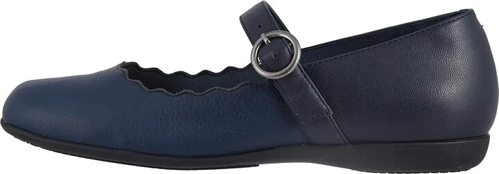 Trotters Sugar Women's Flat Shoes Navy : 9.5 N (AA), Leather - Image 7