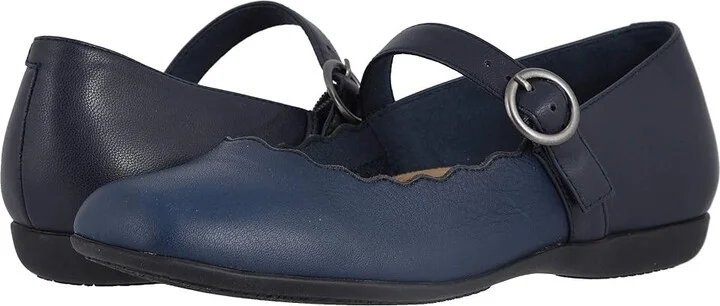 Trotters Sugar Women's Flat Shoes Navy : 9.5 N (AA), Leather