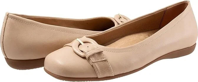 Trotters Sylvia Women's Shoes Nude : 7 M (B), Leather