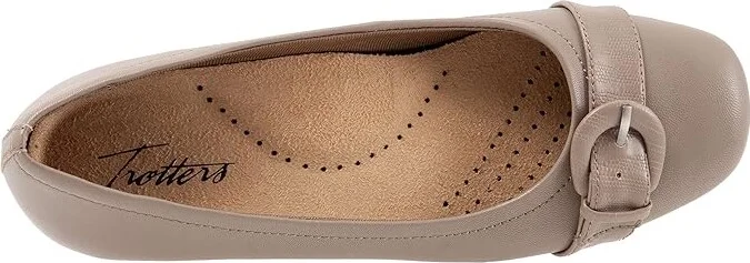 Trotters Sylvia Women's Shoes Taupe : 5 M (B), Leather - Image 2