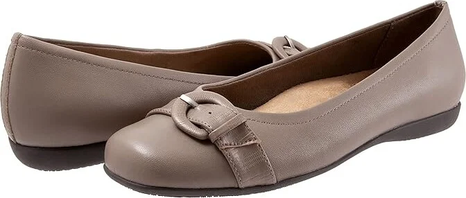 Trotters Sylvia Women's Shoes Taupe : 5 M (B), Leather