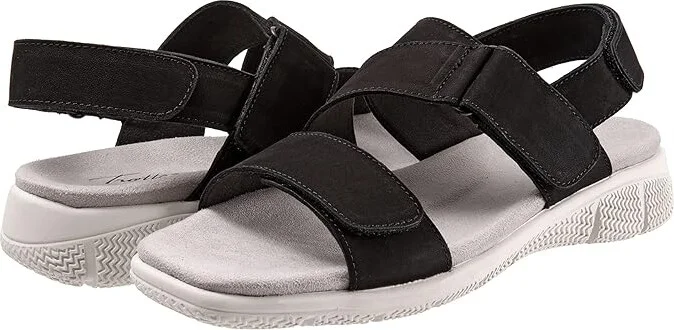 Trotters Tatia Women's Shoes Black Nubuck : 7 M (B), Suede