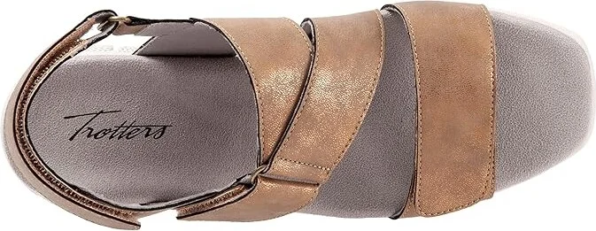 Trotters Tatia Women's Shoes Bronze Metallic : 11 W (D), Leather - Image 2