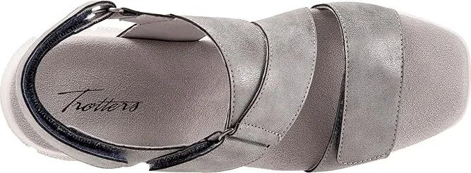 Trotters Tatia Women's Shoes Silver Metallic : 8.5 W (D), Leather - Image 2
