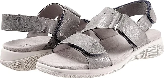 Trotters Tatia Women's Shoes Silver Metallic : 8.5 W (D), Leather