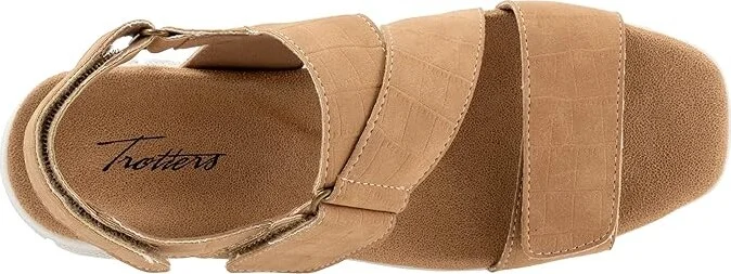 Trotters Tatia Women's Shoes Tan Croco : 9.5 W (D), Leather - Image 2