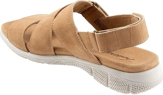 Trotters Tatia Women's Shoes Tan Croco : 9.5 W (D), Leather - Image 4