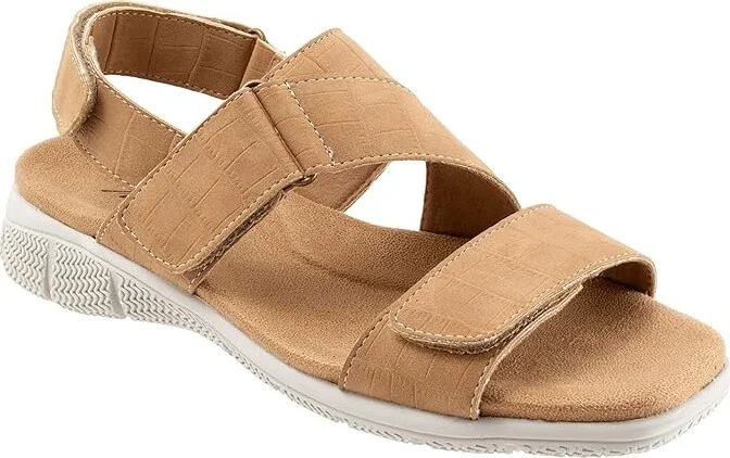 Trotters Tatia Women's Shoes Tan Croco : 9.5 W (D), Leather