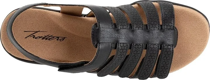 Trotters Tiki Laser Women's Sandals Black : 9.5 M (B), Leather - Image 2