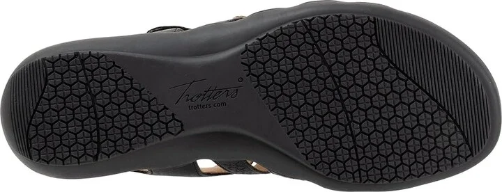 Trotters Tiki Laser Women's Sandals Black : 9.5 M (B), Leather - Image 3
