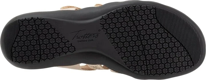 Trotters Tiki Laser Women's Sandals Gold Metallic : 6 W (D), Leather - Image 3