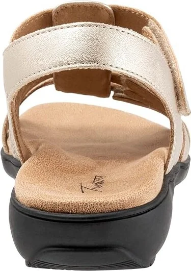 Trotters Tiki Laser Women's Sandals Gold Metallic : 6 W (D), Leather - Image 4