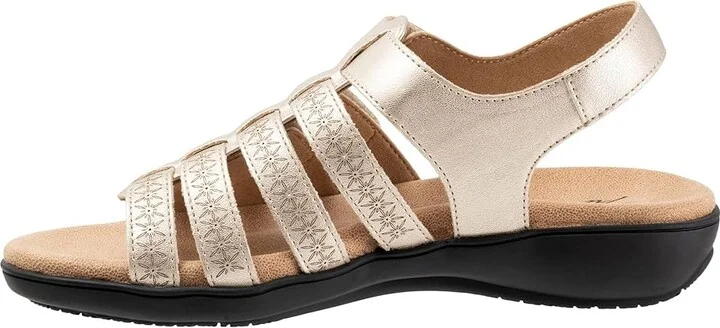 Trotters Tiki Laser Women's Sandals Gold Metallic : 6 W (D), Leather - Image 6