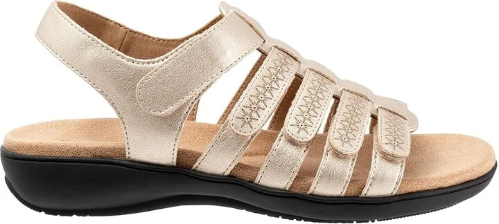 Trotters Tiki Laser Women's Sandals Gold Metallic : 6 W (D), Leather - Image 7