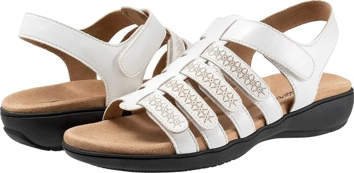 Trotters Tiki Laser Women's Sandals White : 9 M (B), Leather