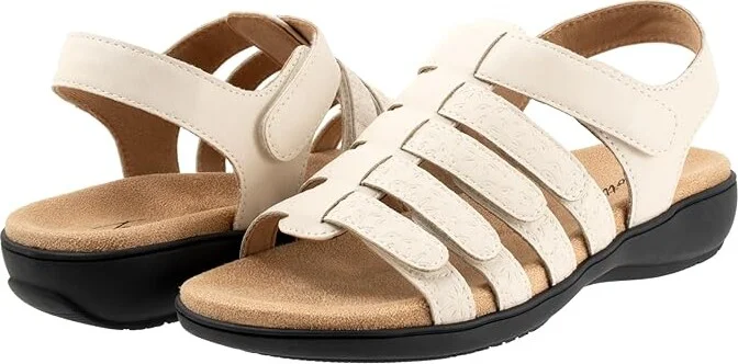 Trotters Tiki Tool Women's Sandals Ivory : 6.5 W (D), Leather