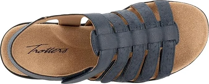 Trotters Tiki Tool Women's Sandals Navy : 12 W (D), Leather - Image 2