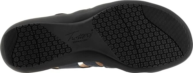 Trotters Tiki Tool Women's Sandals Navy : 12 W (D), Leather - Image 3