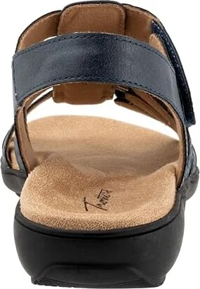 Trotters Tiki Tool Women's Sandals Navy : 12 W (D), Leather - Image 4