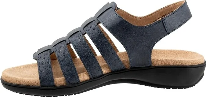 Trotters Tiki Tool Women's Sandals Navy : 12 W (D), Leather - Image 5