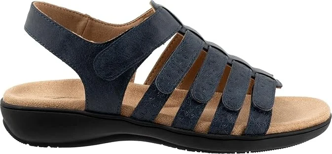 Trotters Tiki Tool Women's Sandals Navy : 12 W (D), Leather - Image 6