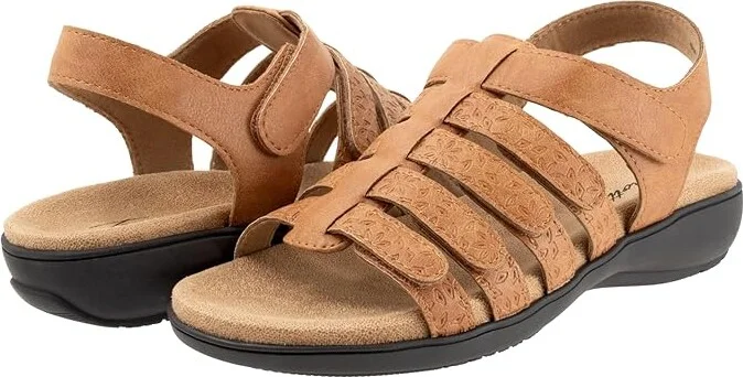 Trotters Tiki Tool Women's Sandals Tan : 10.5 W (D), Leather
