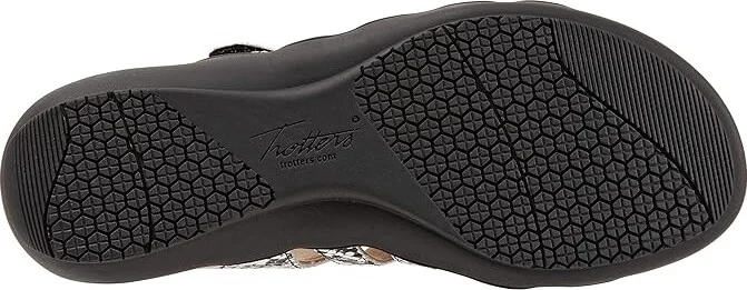 Trotters Tiki Women's Shoes Black/White Snake Veg : 10.5 N (AA), Leather - Image 3